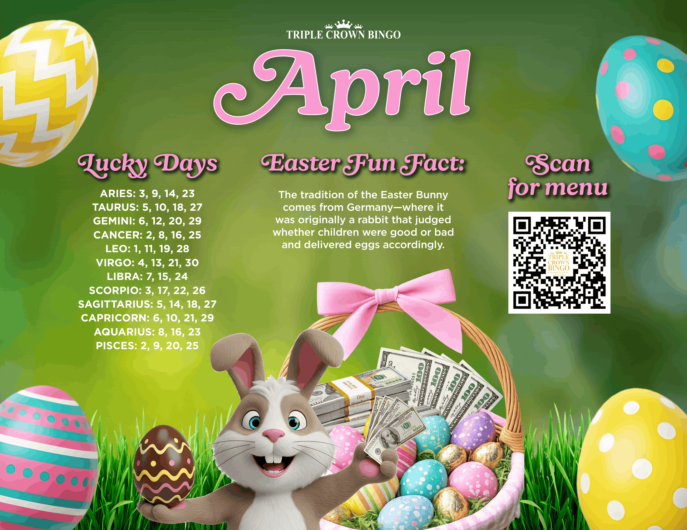 TCB Monthly Birthday calendar