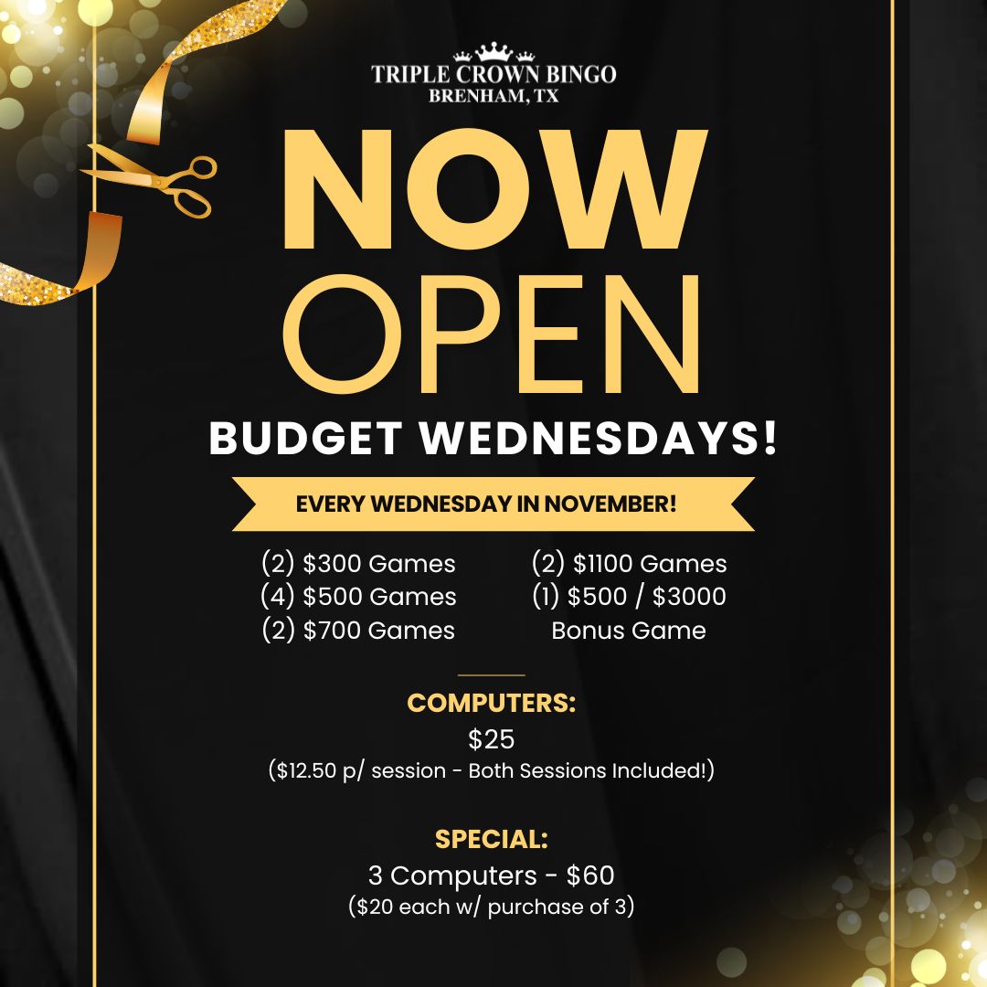 NOW OPEN EVERY WEDS!