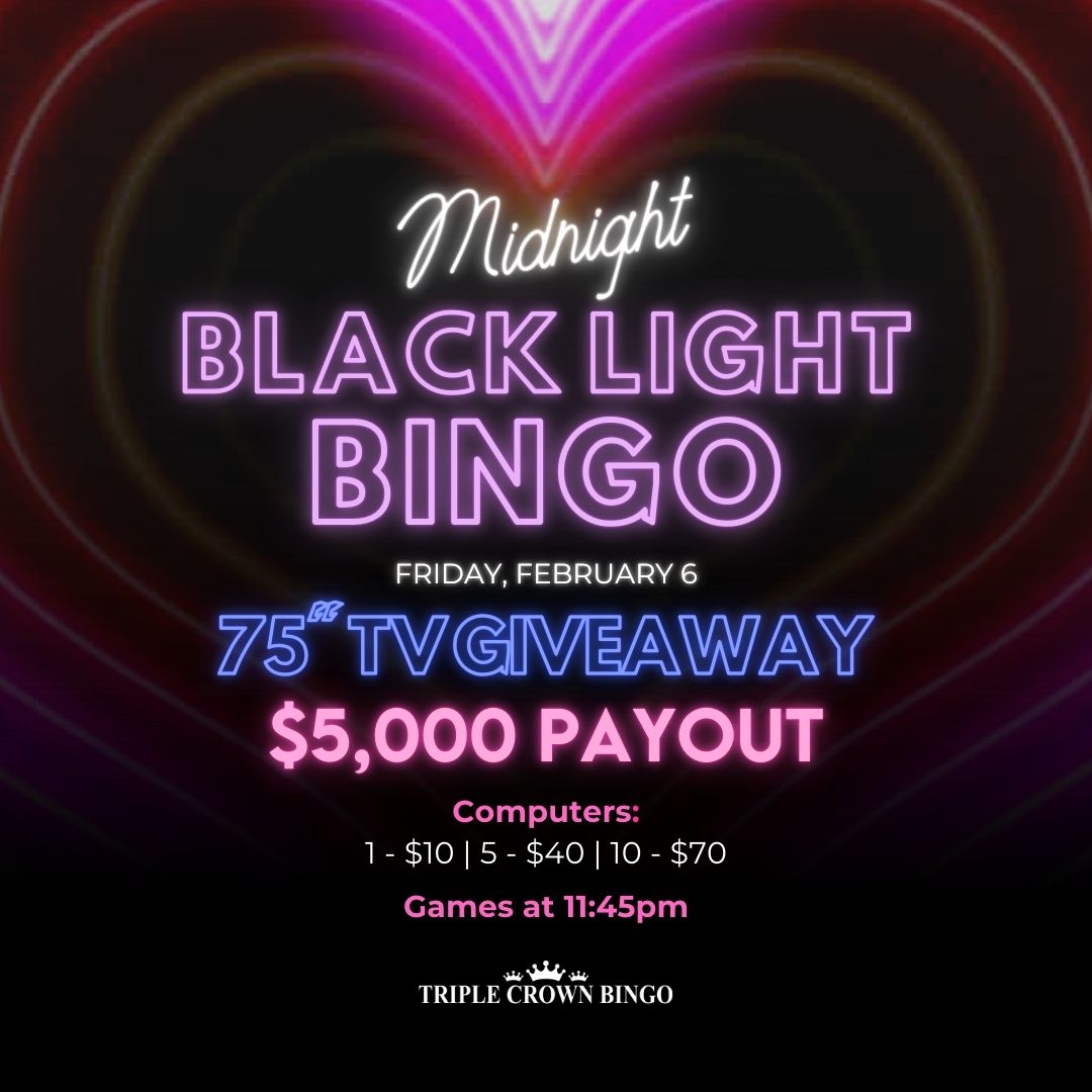 Midnight BLACK LIGHT BINGO